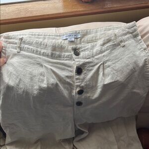O'Neill Beachy White Button-Front Trousers